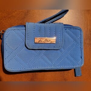 Vera Bradley Quilted Blue Wristlet, Very Nice Pre-Owned Condition